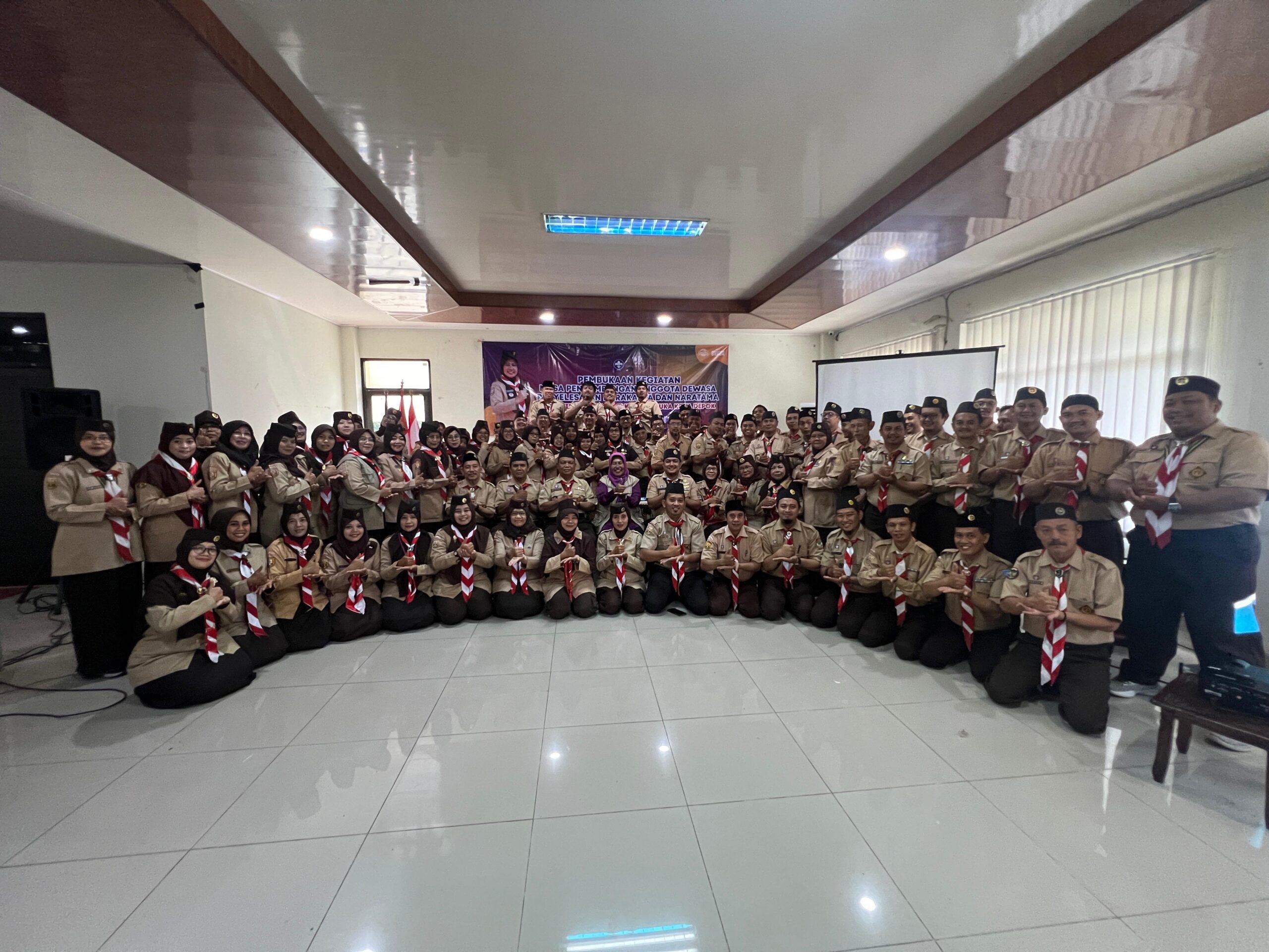 Pembukaan Kegiatan Masa Pengembangan Anggota Dewasa Penyelesaian Narakarya dan Naratama Kwarcab Kota Depok