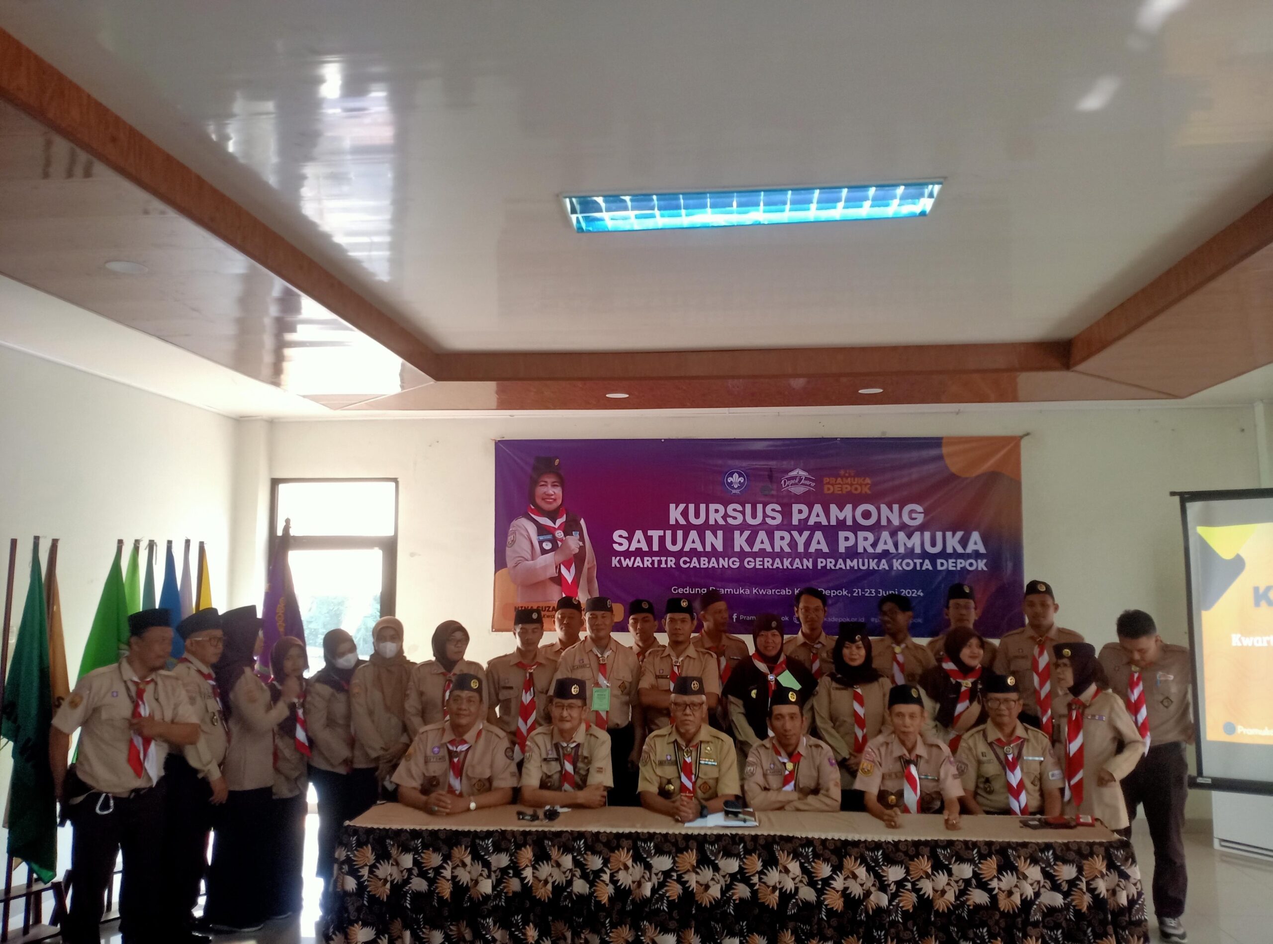 Pembukaan Kursus Pamong Satuan Karya Pramuka Kwarcab Kota Depok