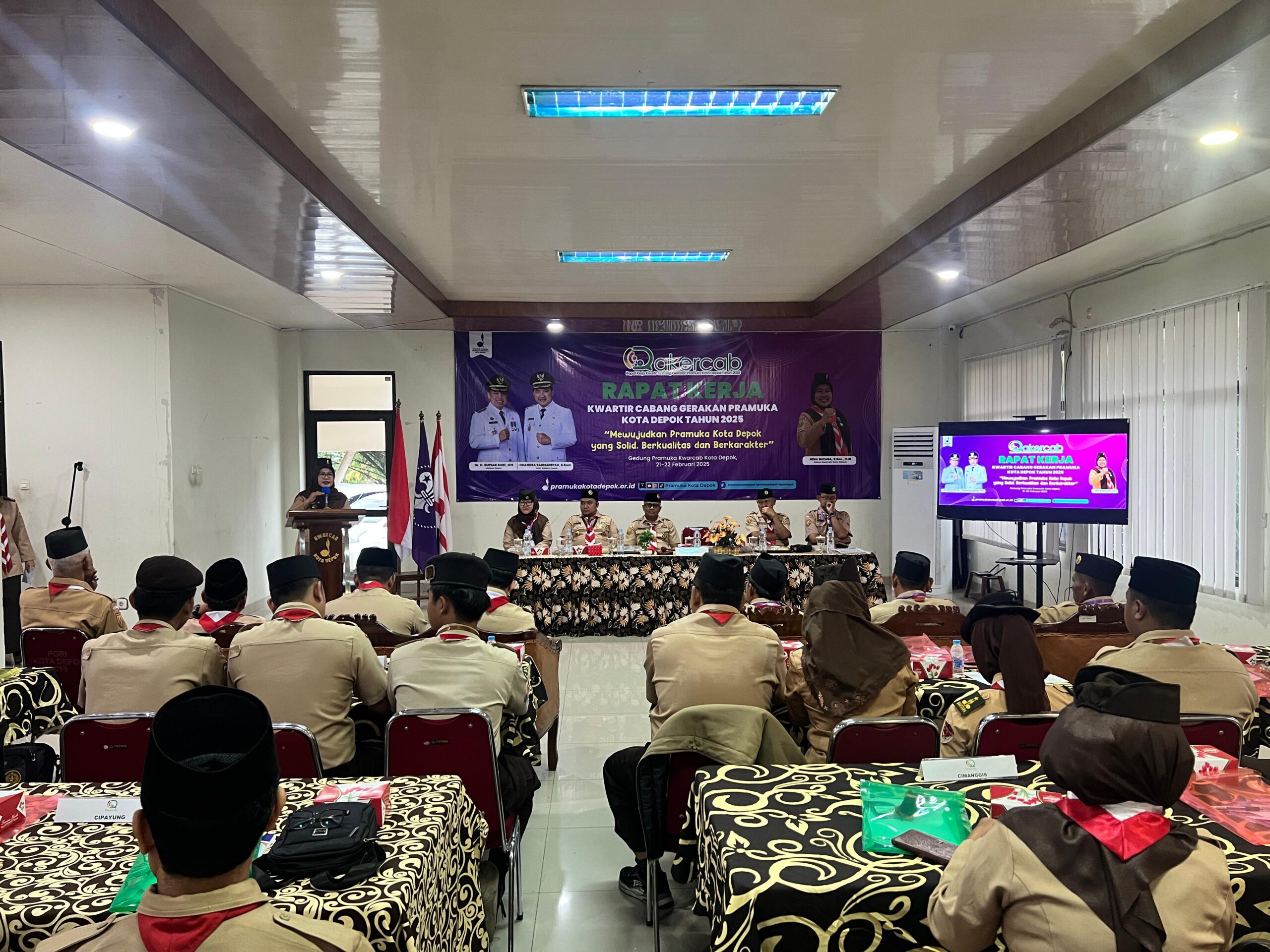 Ketua Kwarcab Kota Depok Sampaikan Sambutan dalam Rapat Kerja Kwarcab Kota Depok Tahun 2025