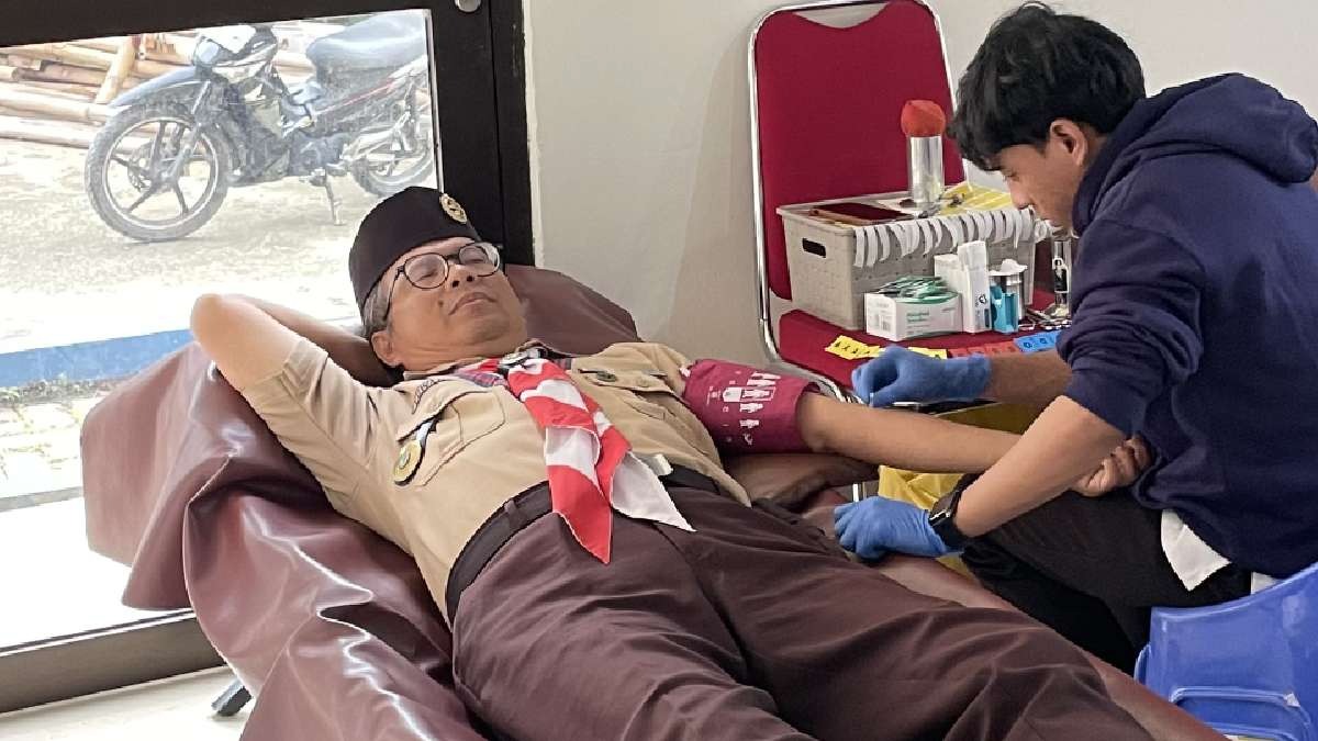 Donor Darah Jadi Salah Satu Rangkaian Kegiatan Bulan Bakti Pramuka  di Kwarcab Kota Depok