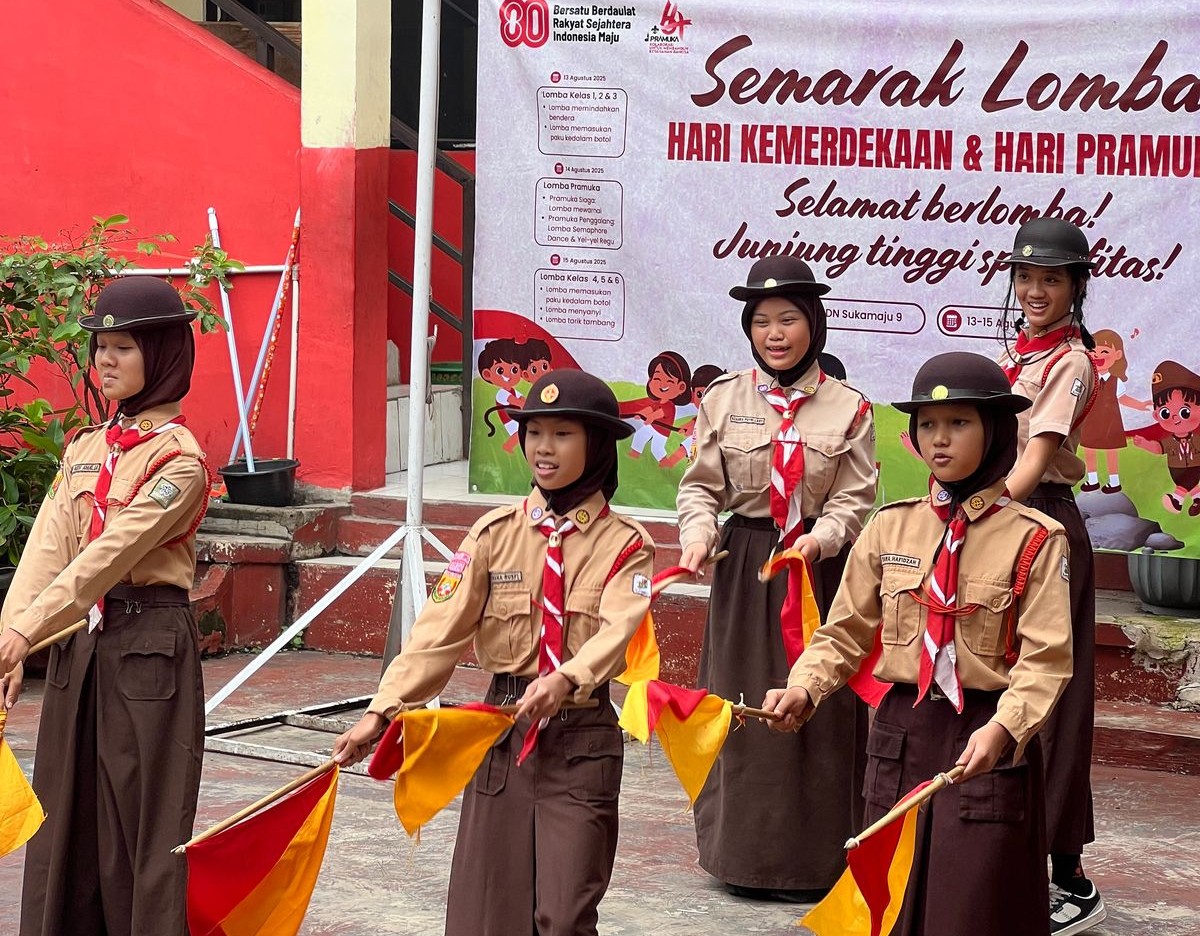 Semarak Hari Pramuka, SDN Sukamaju 9 Gelar Lomba Kreatif dan Seru