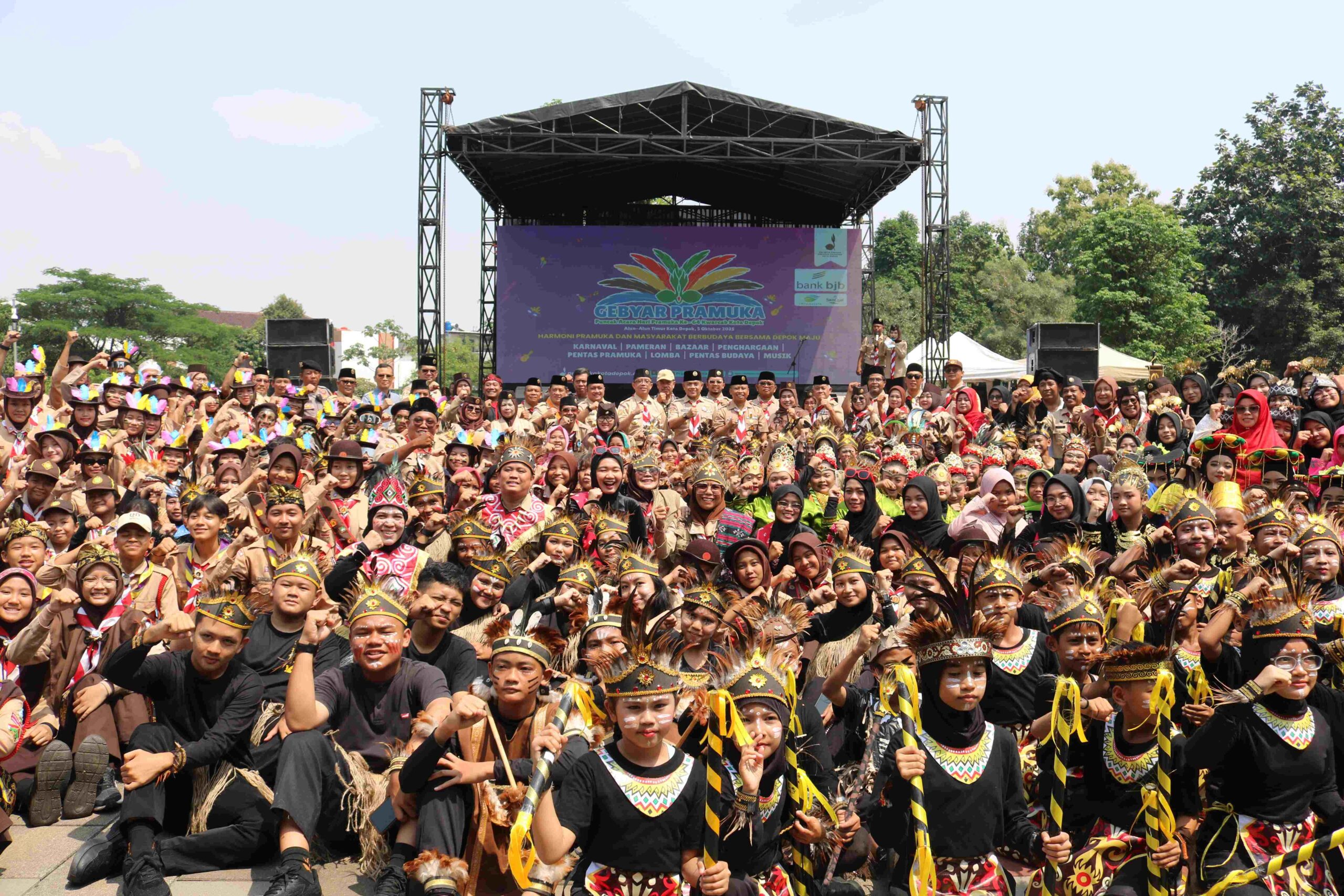 Kwarcab Kota Depok Gelar Gebyar Pramuka: Harmoni Pramuka Bersama Masyarakat Berbudaya Bersama Depok Maju